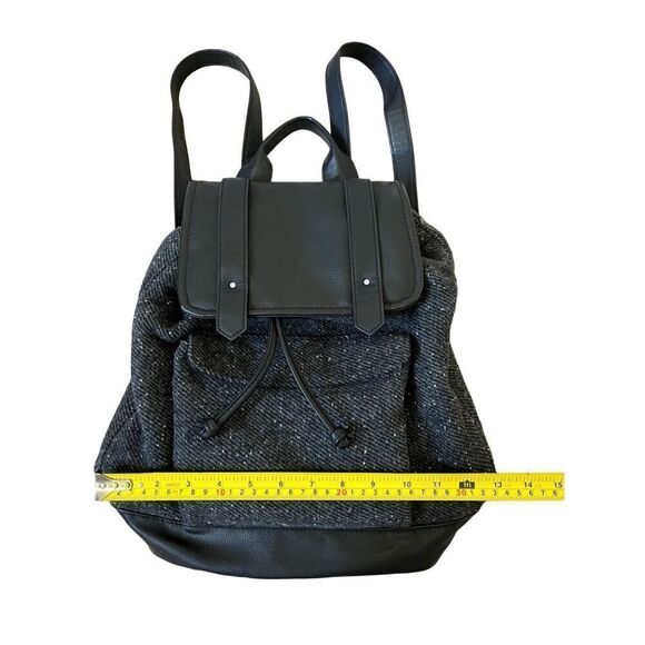 Abercrombie and Fitch Women Black Backpack Wool Blend Gray Black - Picture 3 of 16